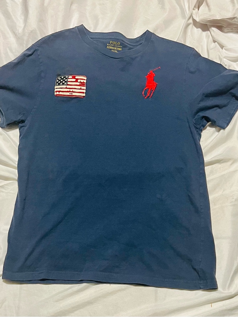 Polo by Ralph Lauren Navy Short-Sleeve Logo T-Shirt with Red Pony